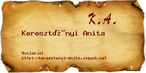 Keresztényi Anita névjegykártya